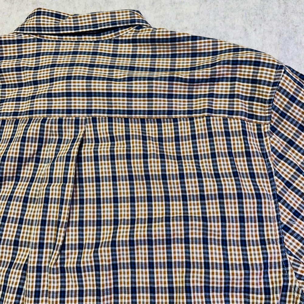 NWT STRUCTURE Mens Plaid Long Sleeve Button Down 90s Shirt Size L 100 Cotton - Picture 7 of 9
